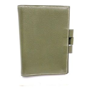 Hermes Diary Cover  Olive Leather